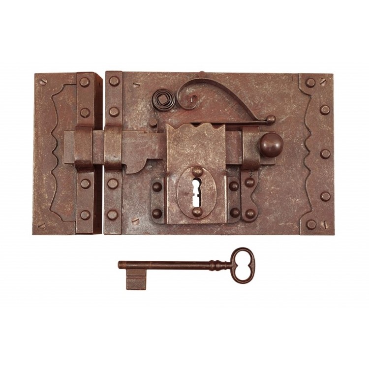 FS 195 / Zabytkowy zamek do drzwi z kluczem