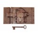 FS195 / Zabytkowy zamek do drzwi z kluczem
